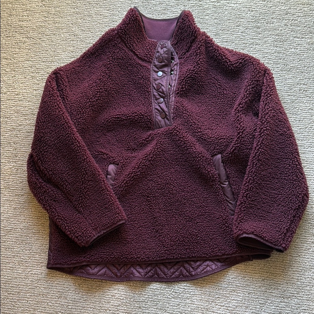 Athleta' Burgundy Fleece Jacket